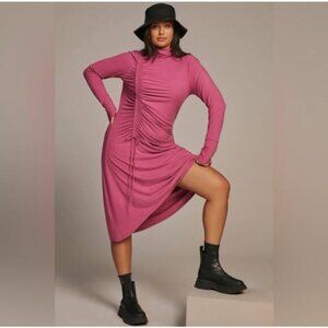 Daily Practice Anthropologie Long Sleeve Ruched Midi Dress NWT Size Medium